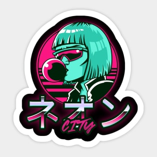 Neon City Sticker